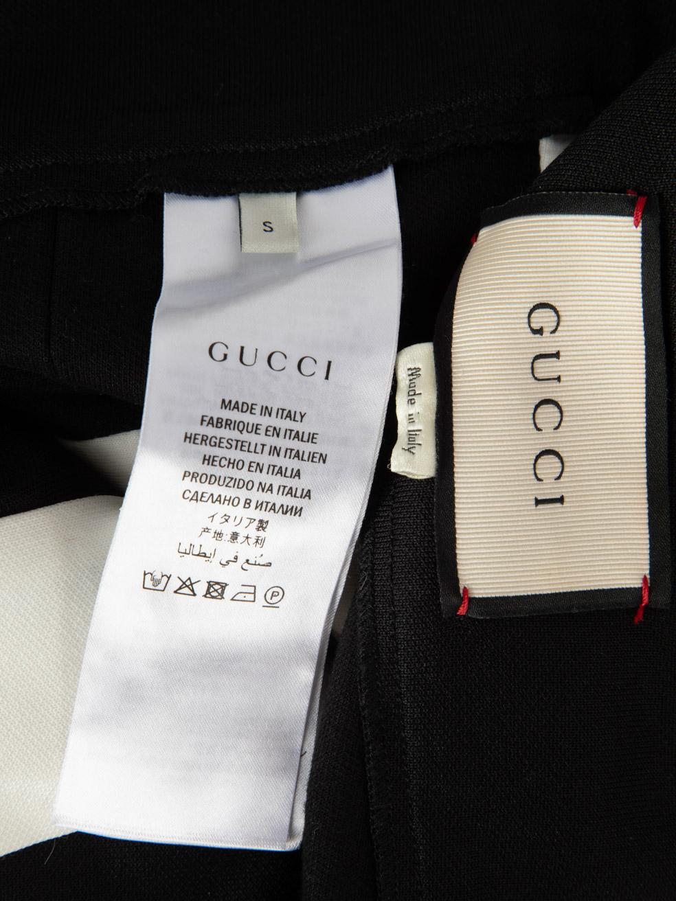 Gucci Black Loved Embroidered Trousers Size S 1