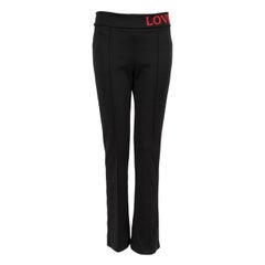 Gucci Black Loved Embroidered Trousers Size S