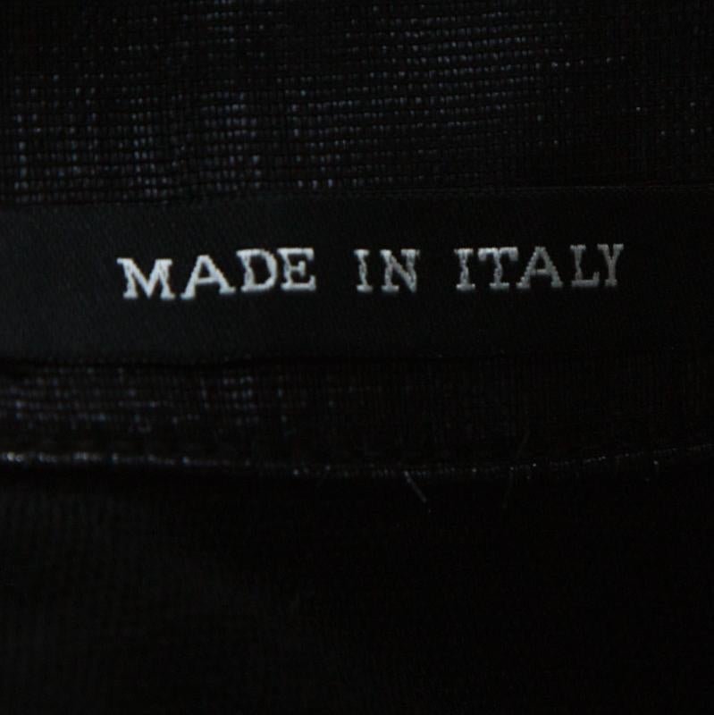 Gucci Black Lurex Knit Shiny Look Jacket M In Good Condition For Sale In Dubai, Al Qouz 2