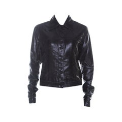 Gucci Black Lurex Knit Shiny Look Jacket M