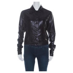 Gucci Black Lurex Knit Shiny Look Jacket M