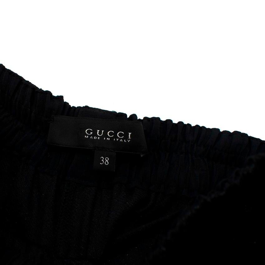 Women's Gucci Black Lurex Twill Tapered Trousers - US 00 For Sale