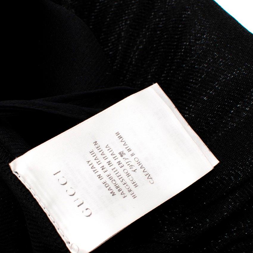 Gucci Black Lurex Twill Tapered Trousers - US 00 For Sale 1
