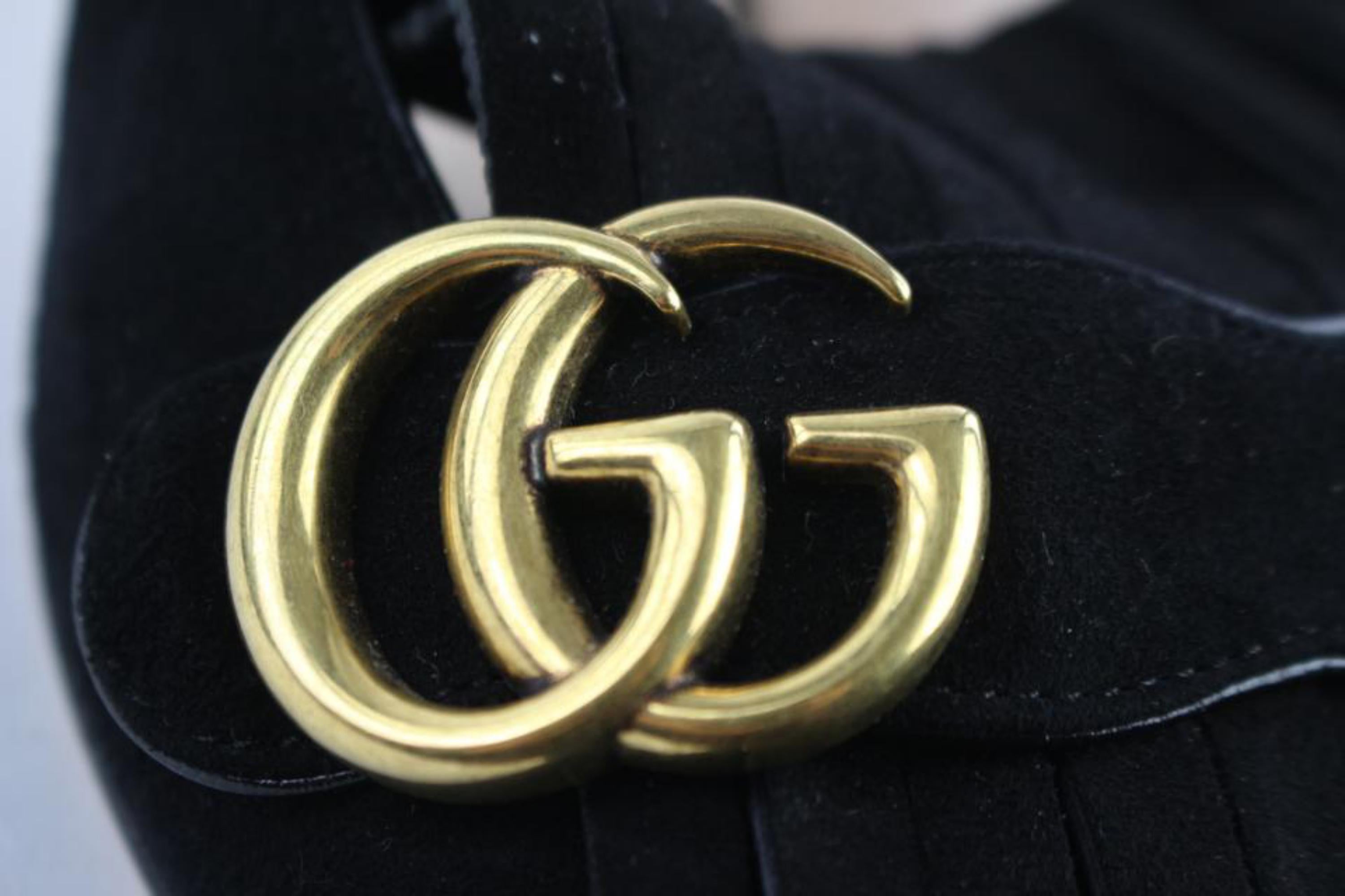Gucci Black Marmont Fringe Suede 55mm Loafer 15ge0104 Flats For Sale 6