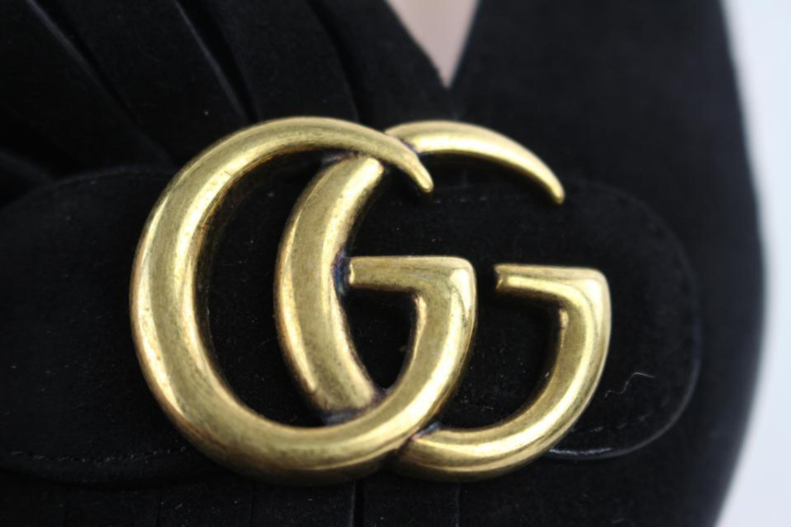 Gucci Black Marmont Fringe Suede 55mm Loafer 15ge0104 Flats For Sale 1