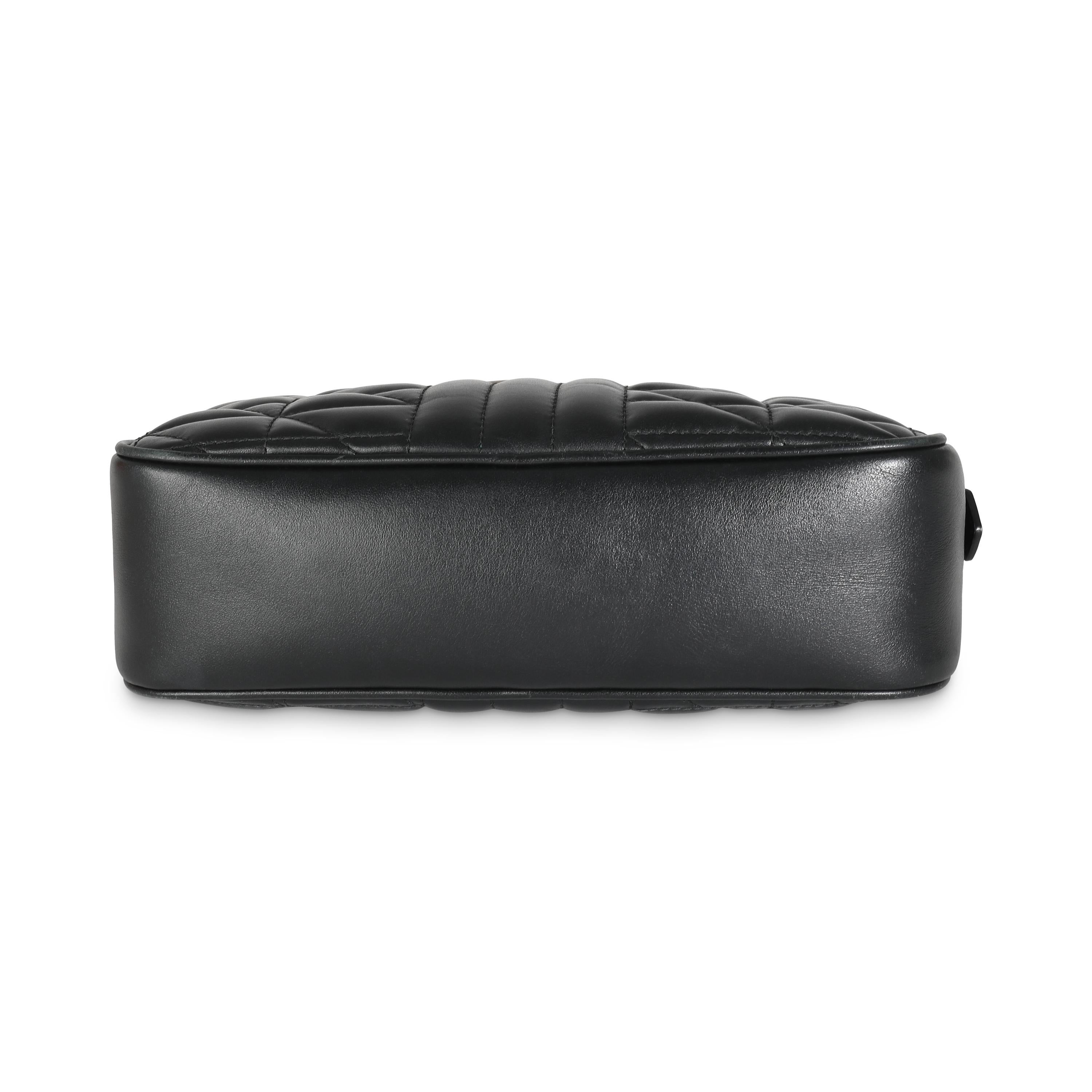 Gucci Black Matelasse Calfskin Aria Small GG Marmont Shoulder Bag 4