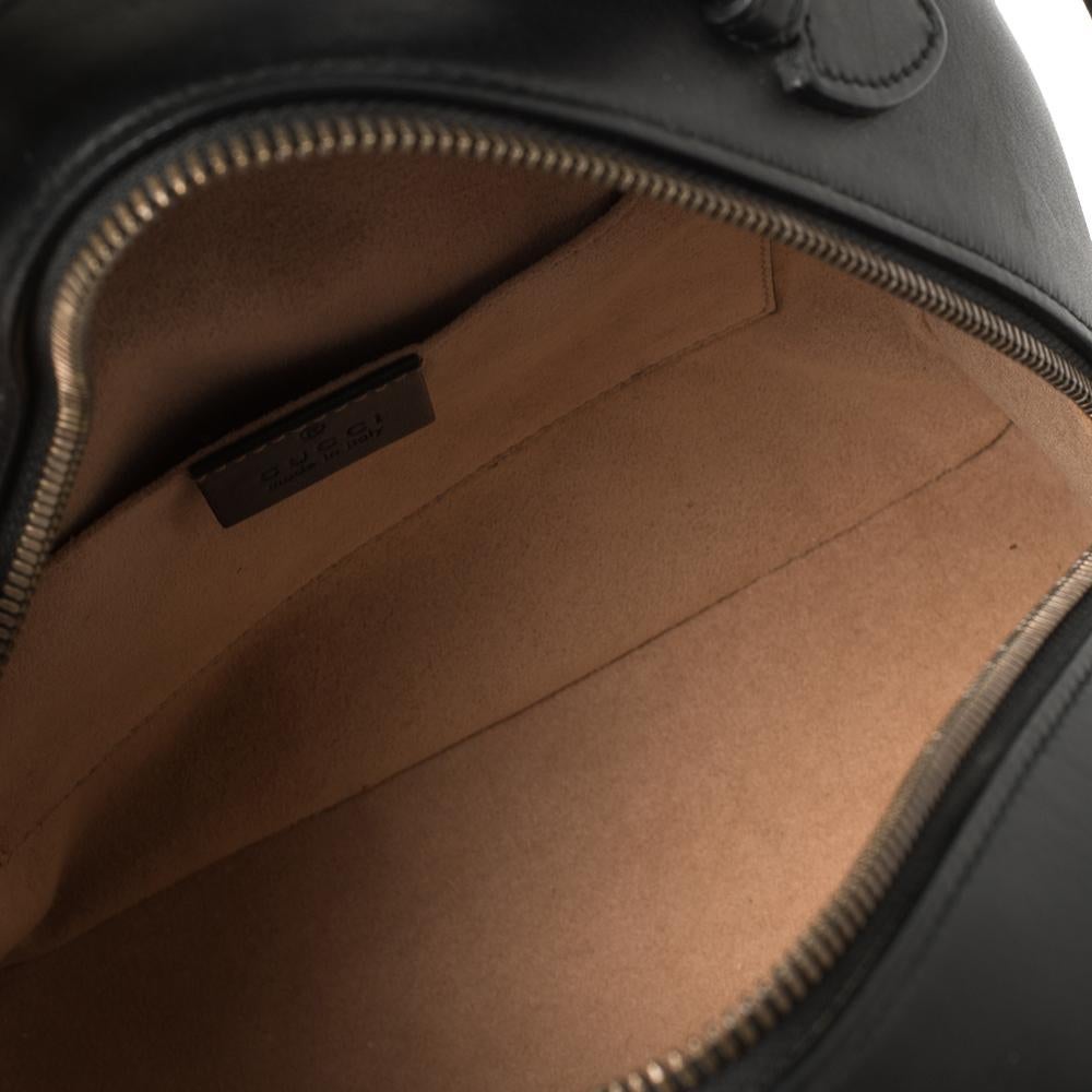 Gucci Black Matelassé Leather GG Marmont Backpack 2