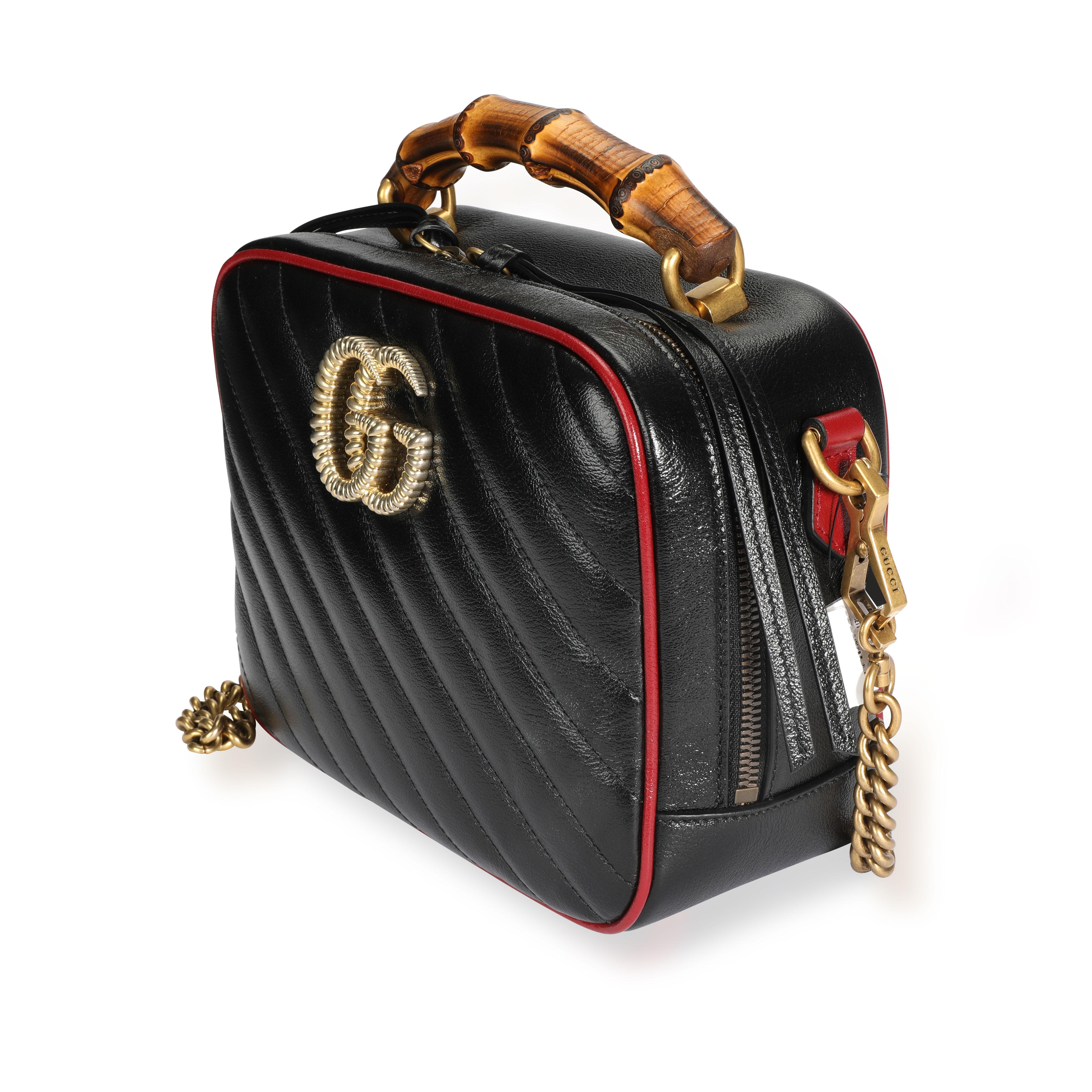 Gucci Black Matelassé Leather GG Marmont Bamboo Small Bag
SKU: 108515
MSRP: 2490.00
Condition: Pre-owned (3000)
Handbag Condition: Excellent
Condition Comments: Excellent Condition. No visible signs of wear. Please note: this item does not include