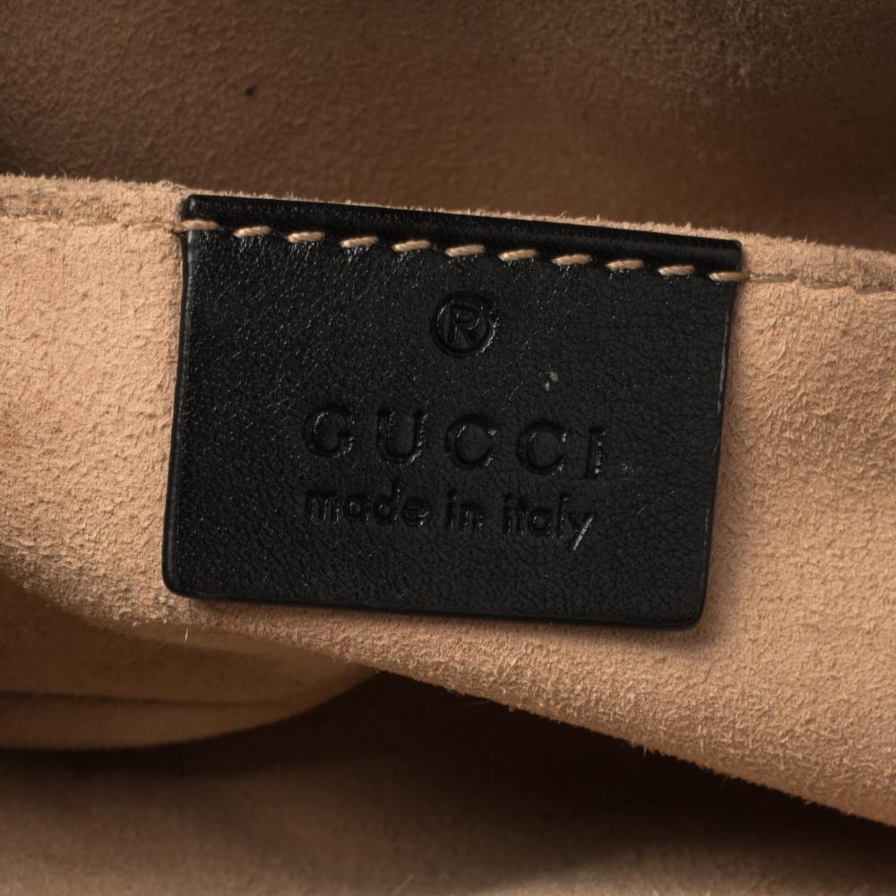 Gucci Black Matelassé Leather GG Marmont Belt Bag 7