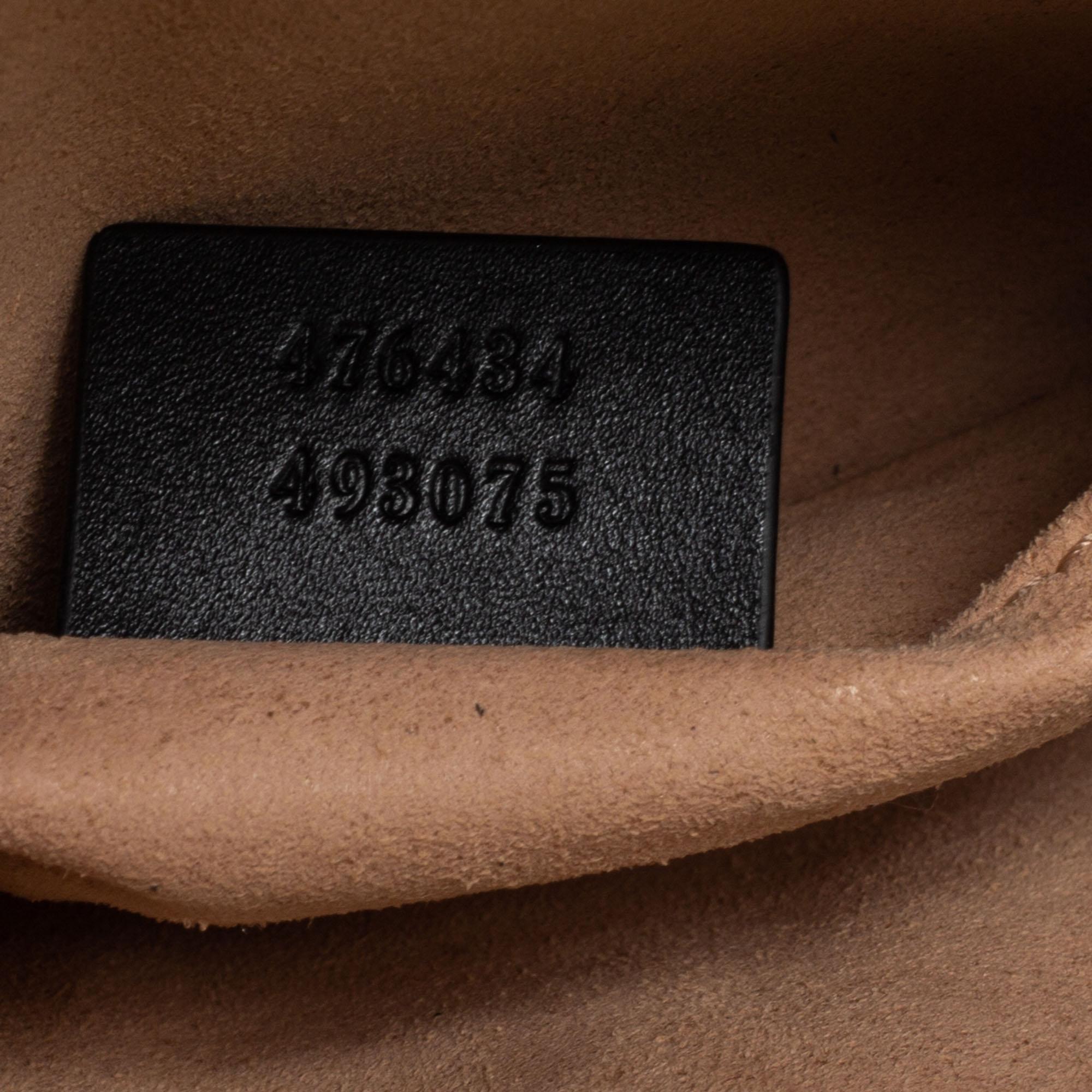 Gucci Black Matelassé Leather GG Marmont Belt Bag 6