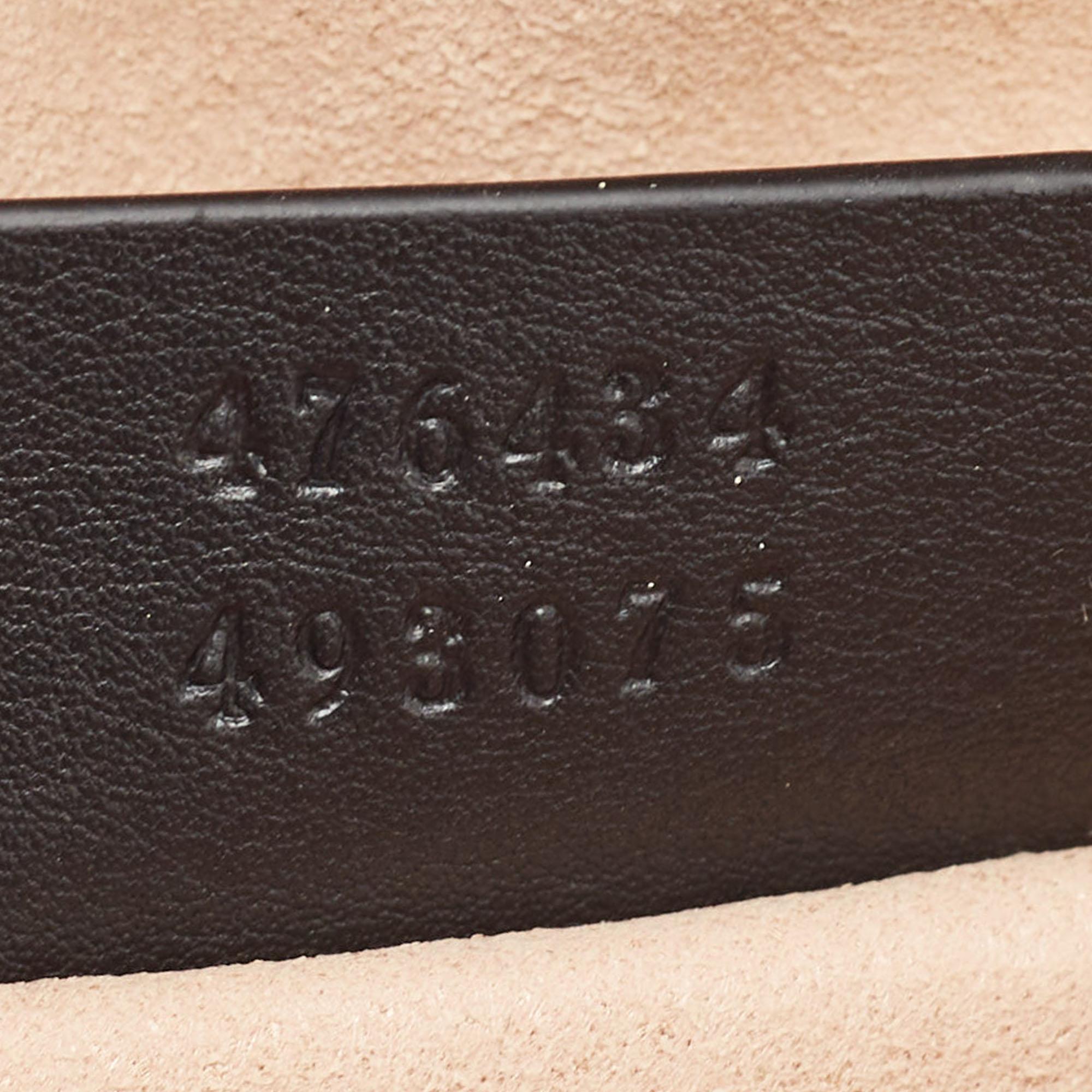 Women's Gucci Black Matelassé Leather GG Marmont Belt Bag