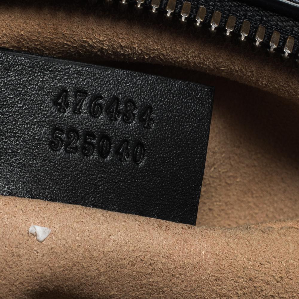 Gucci Black Matelasse Leather GG Marmont Belt Bag 1