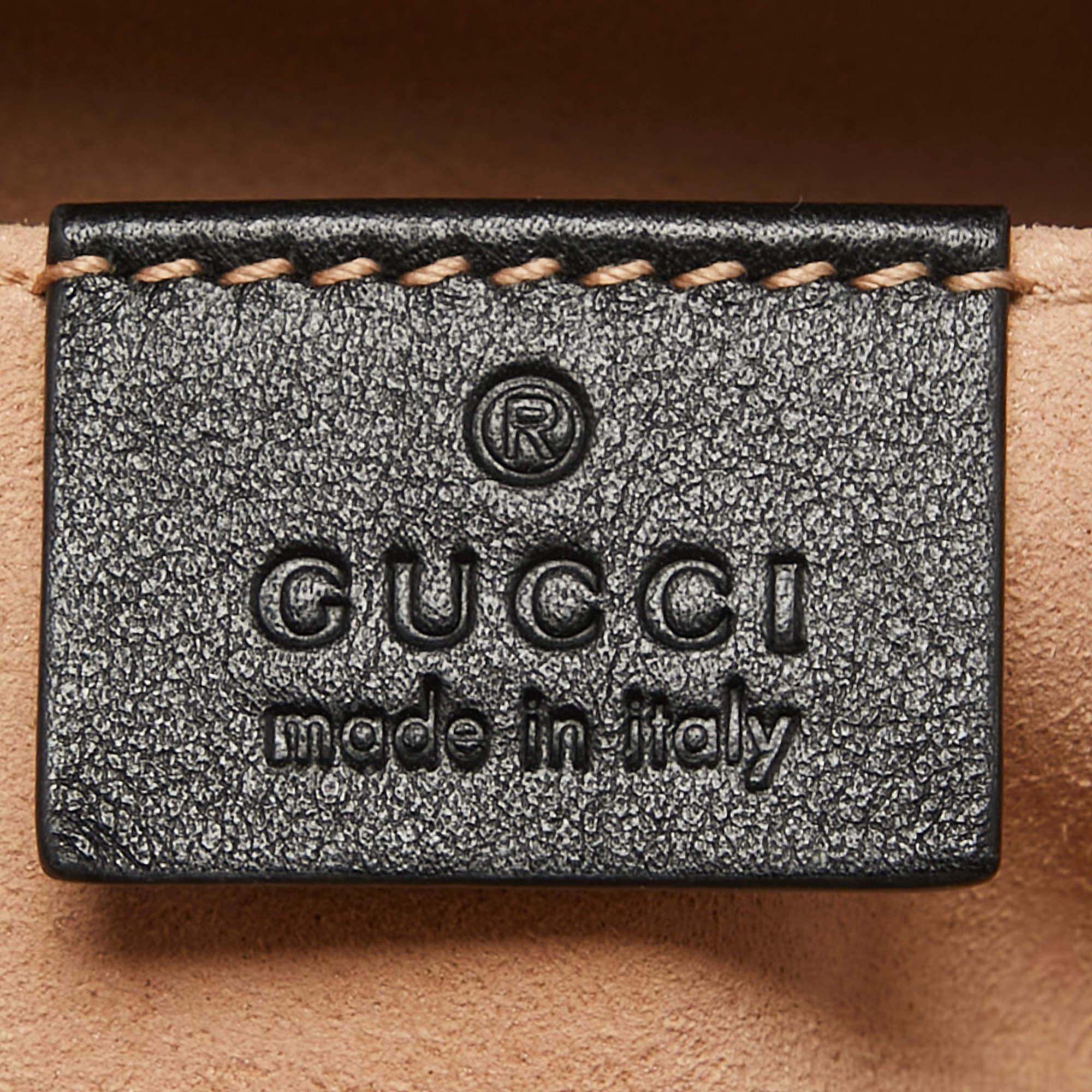 Gucci Black Matelassé Leather GG Marmont Belt Bag 4