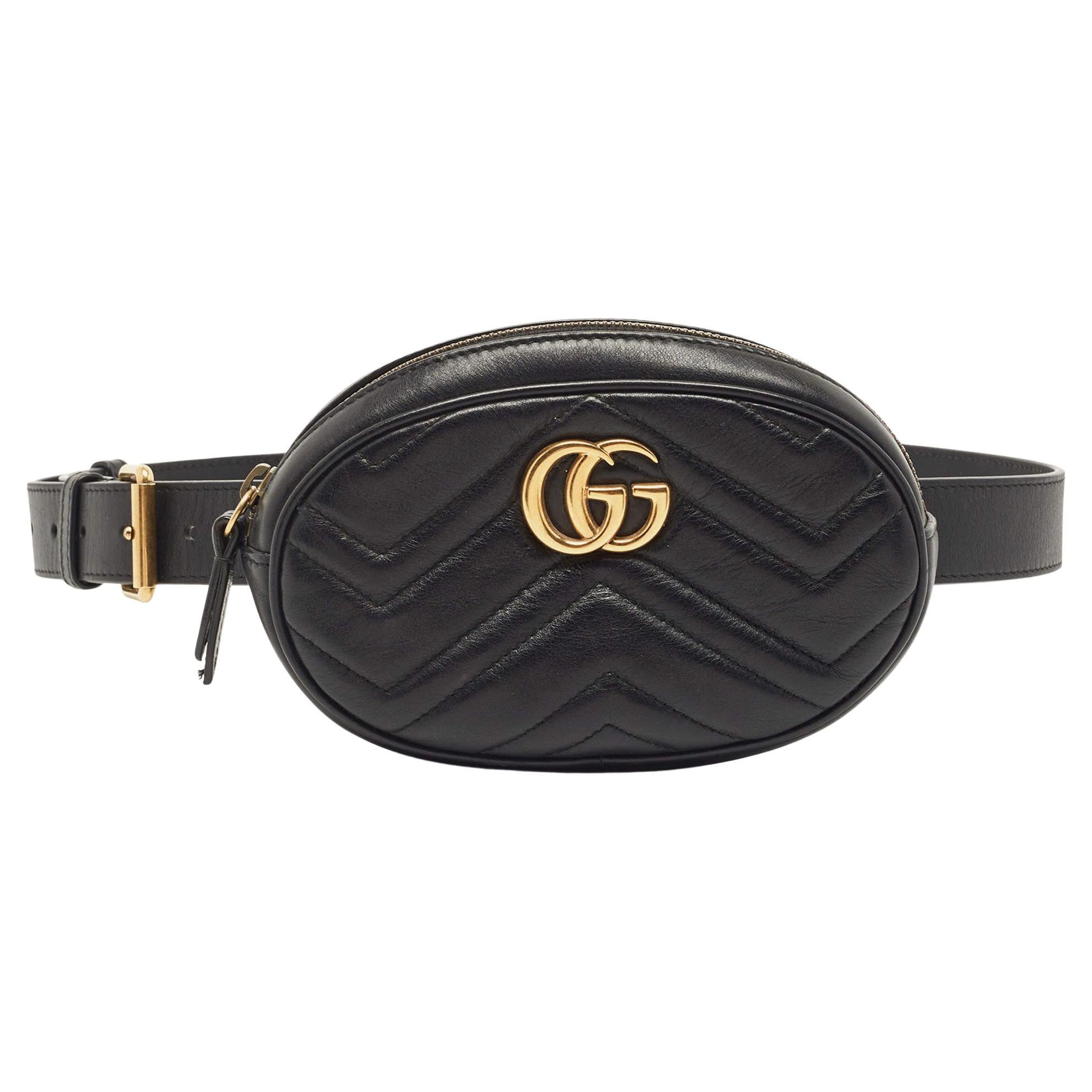 FWRD Renew Chanel Matelasse Waist Bag in Black