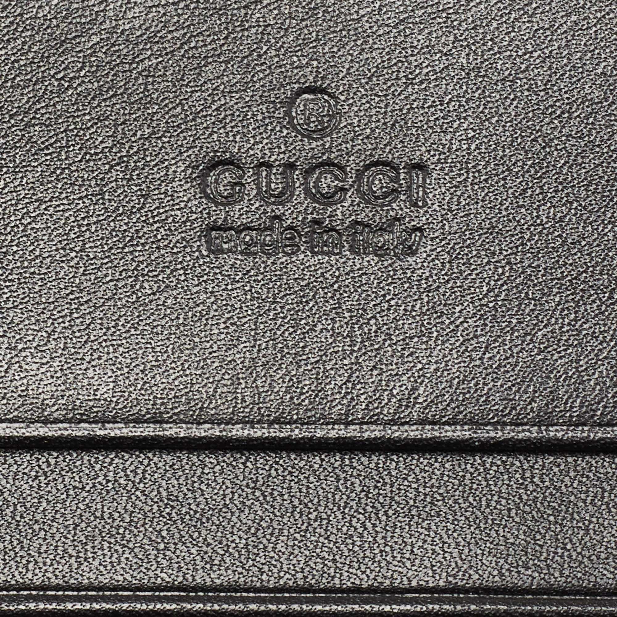 Gucci Black Matelasse Leather GG Marmont Card Case 4