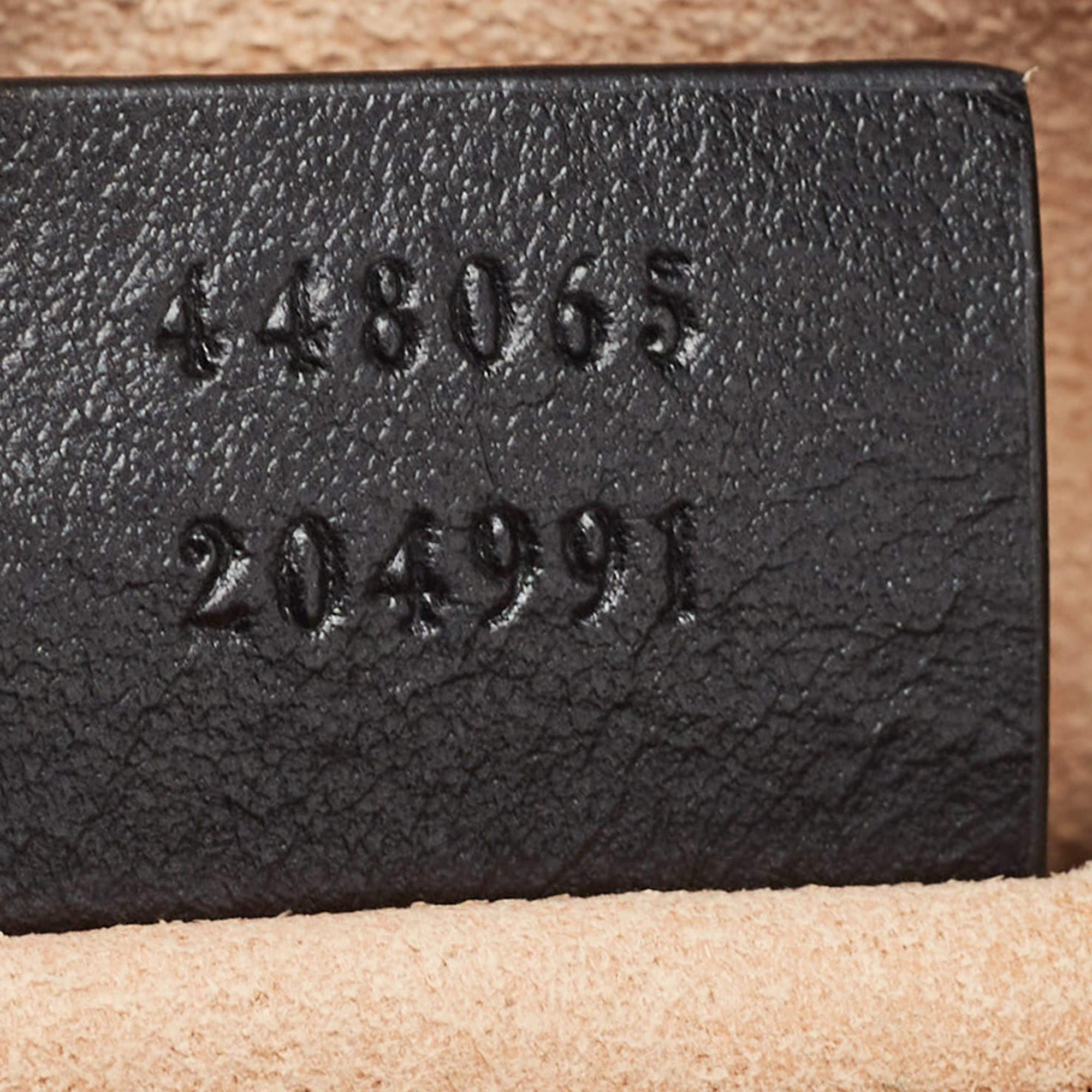 Gucci Black Matelasse Leather Mini GG Marmont Chain Shoulder Bag 2
