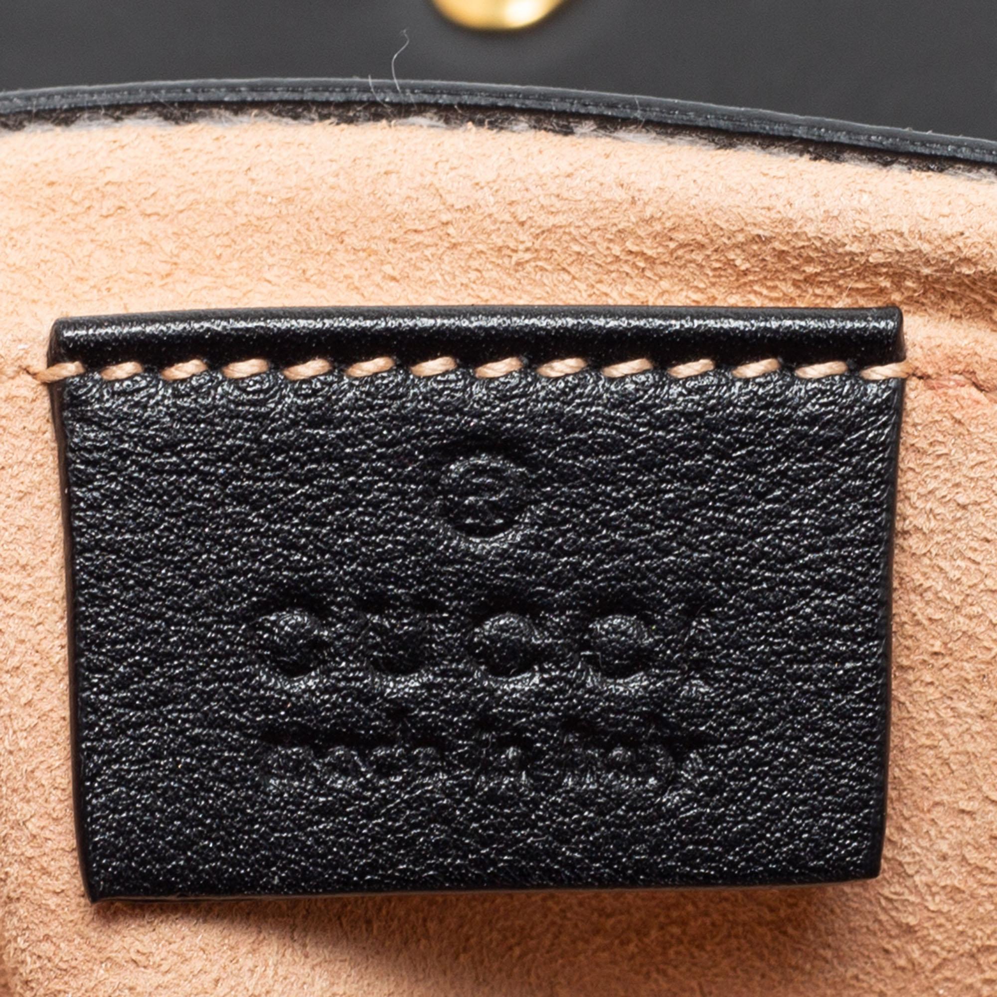 Gucci Black Matelassé Leather Mini GG Marmont Shoulder Bag 7