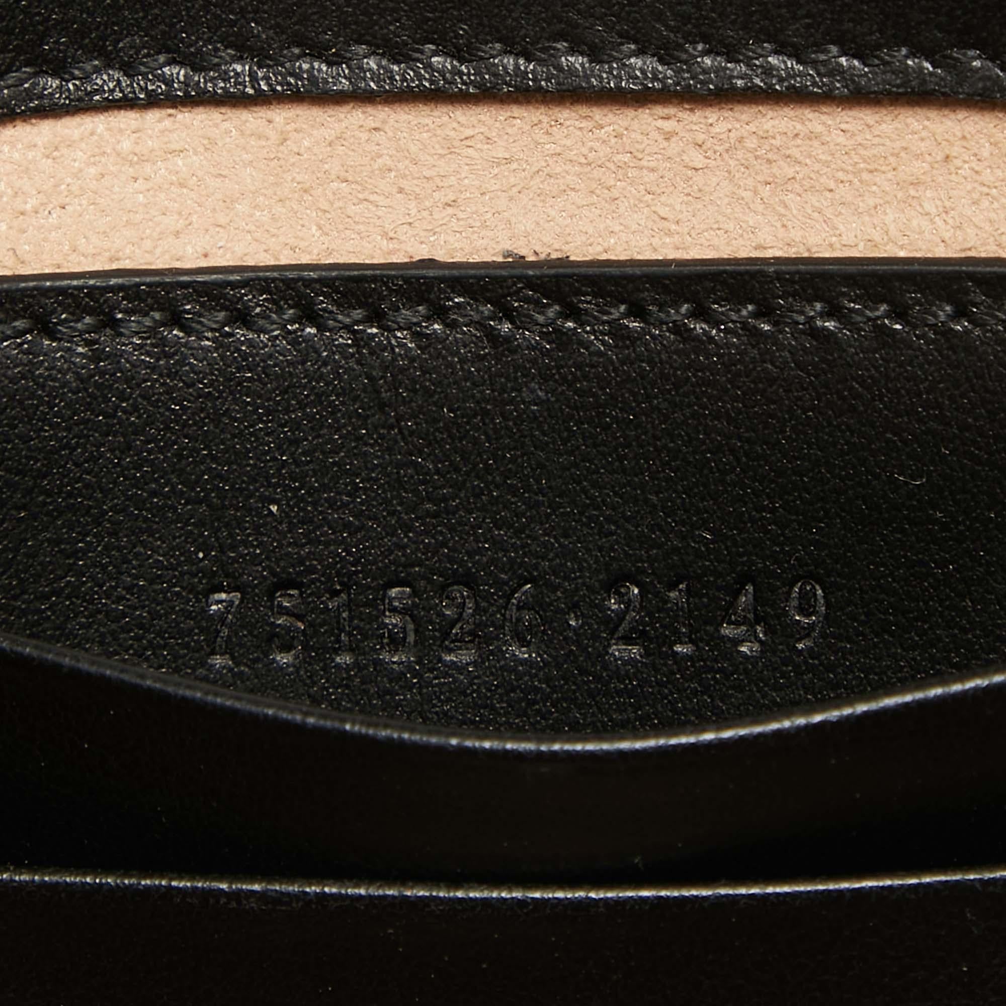 Gucci Black Matelasse Leather Mini GG Marmont Shoulder Bag 8