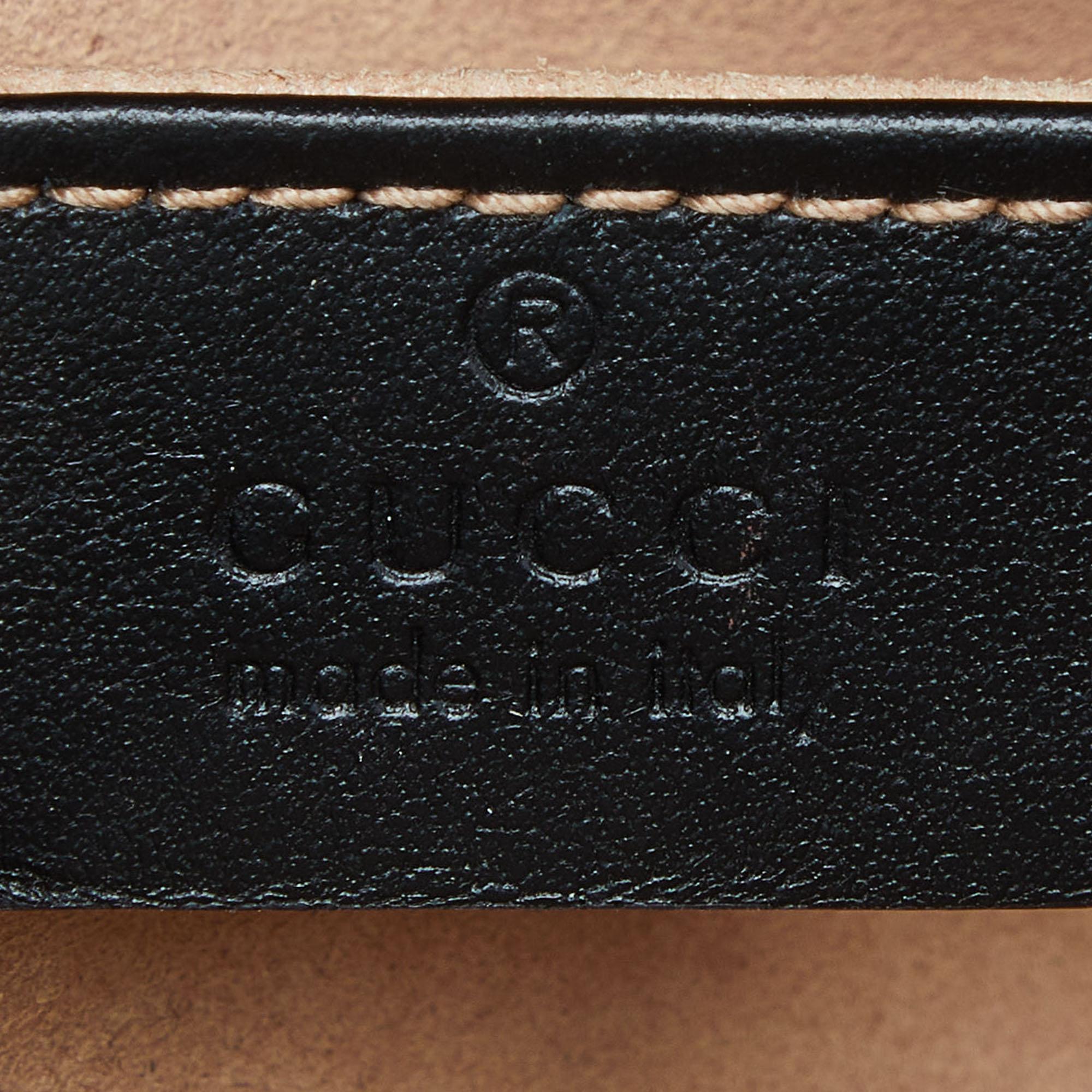 Gucci Black Matelassé Leather Small GG Marmont Camera Bag For Sale 8