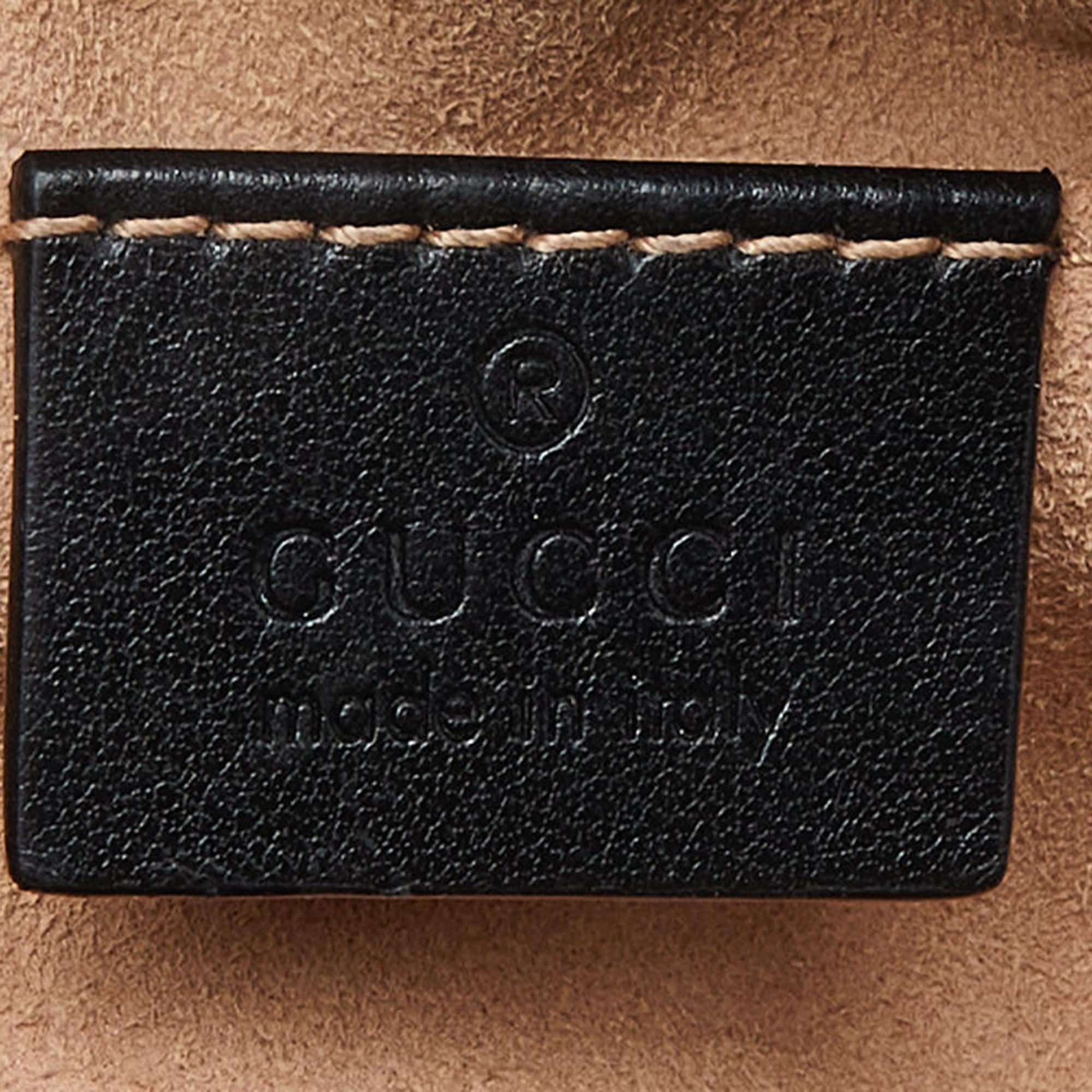 Gucci Black Matelassé Leather Small GG Marmont Camera Bag 2