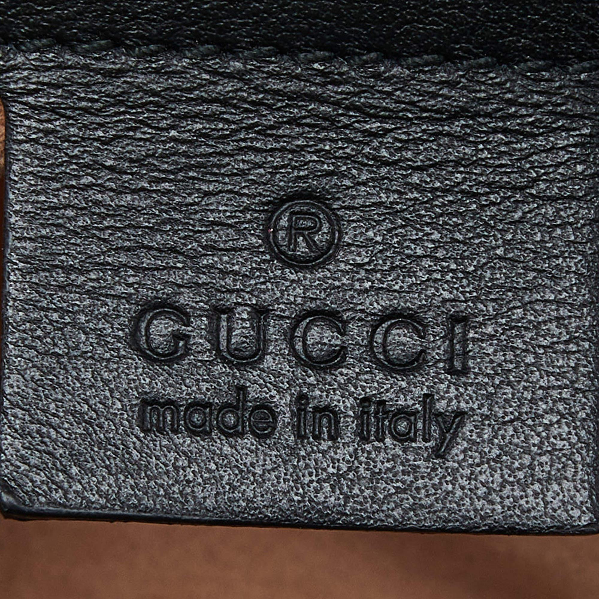 Gucci Black Matelassé Leather Small GG Marmont Shoulder Bag 8