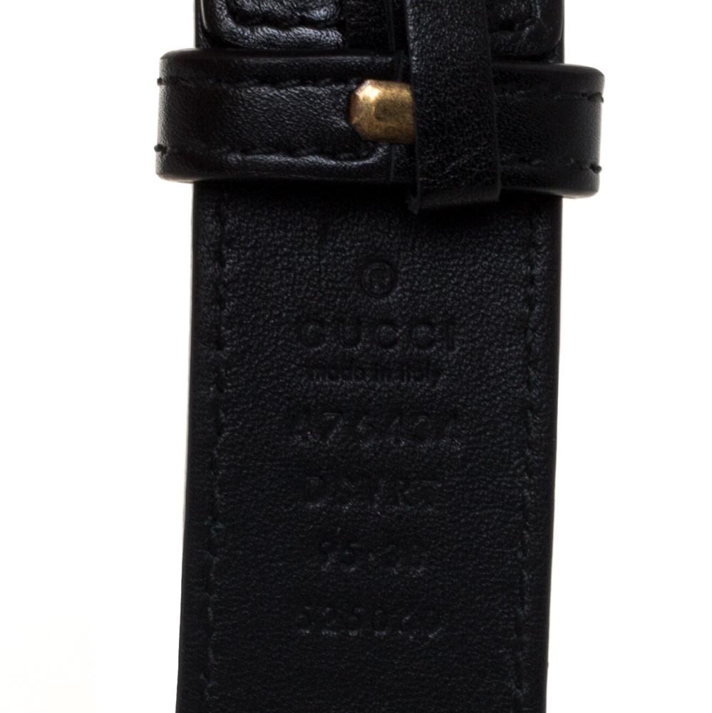 Gucci Black Matelassé Velvet Crystal Embellished GG Marmont Belt Bag 2