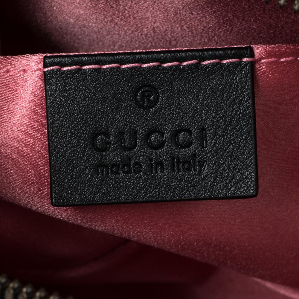 Gucci Black Matelassé Velvet GG Marmont Belt Bag 5