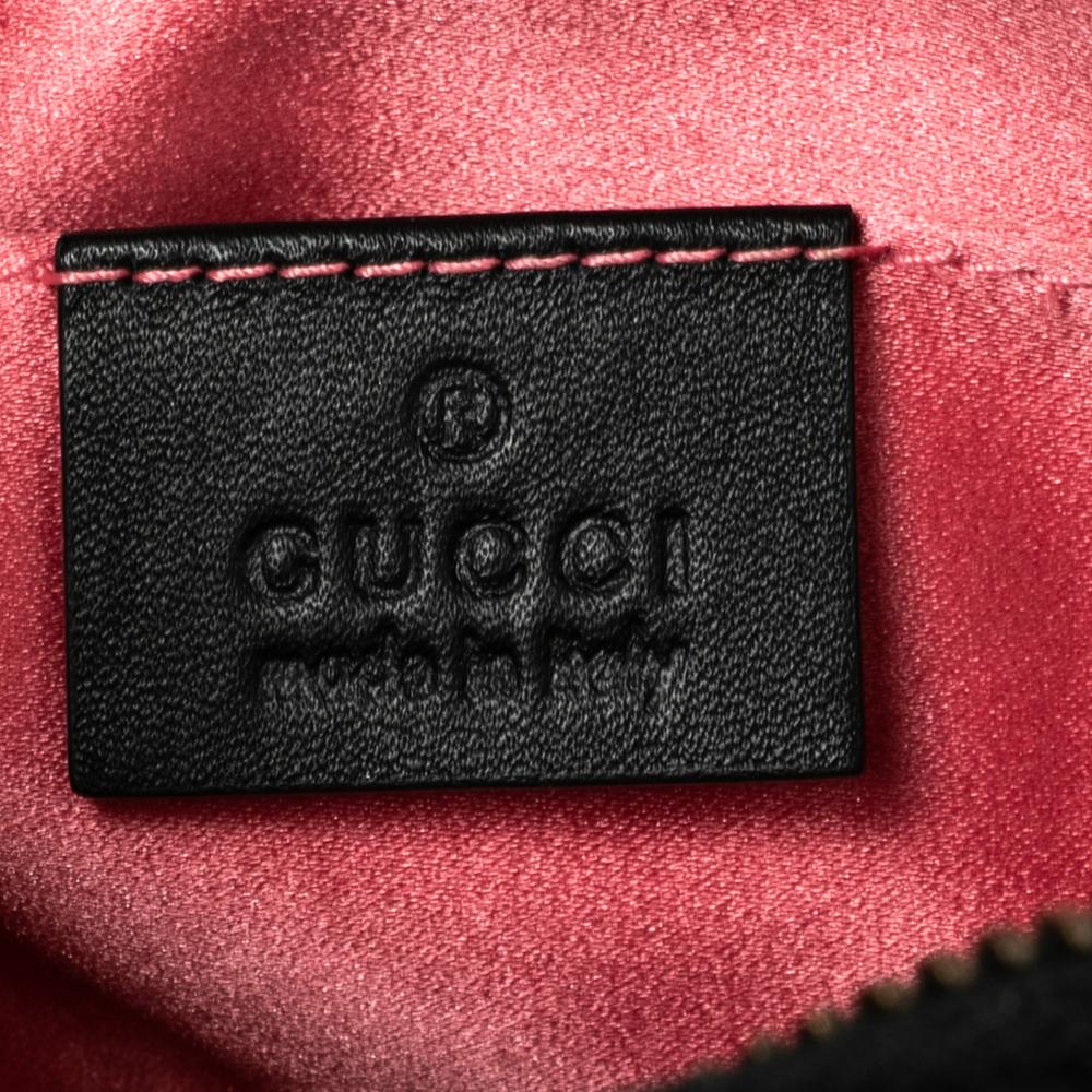 Gucci Black Matelasse Velvet GG Marmont Belt Bag 2