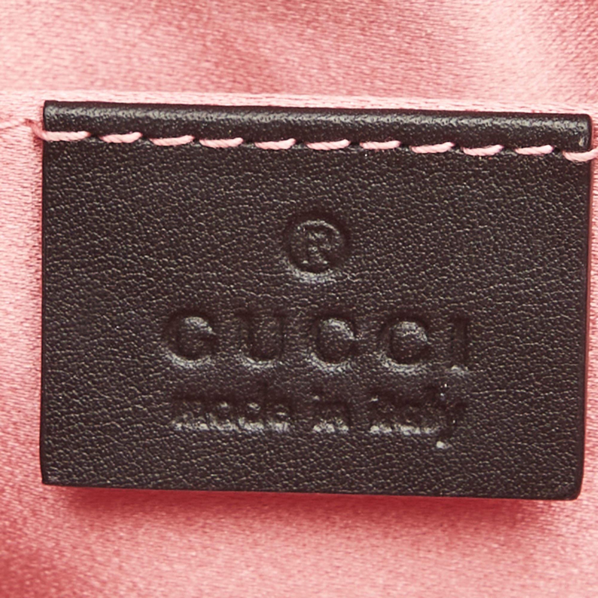 Gucci Black Matelassé Velvet GG Marmont Belt Bag 5