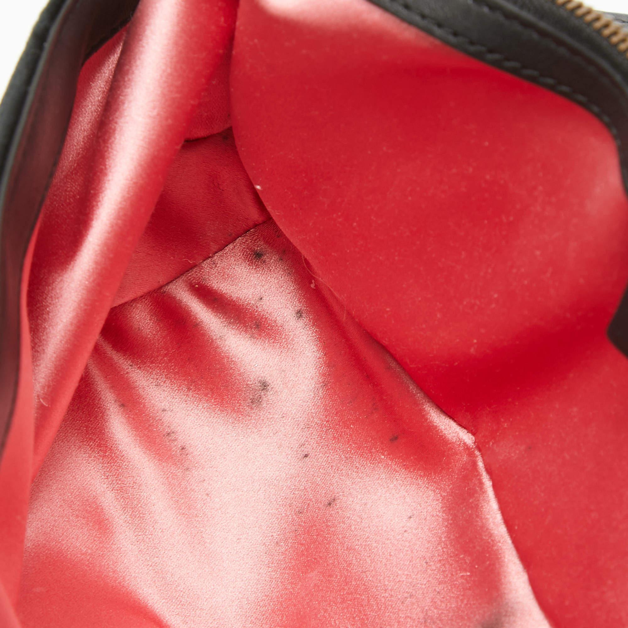 Gucci Black Matelassé Velvet Small GG Marmont Shoulder Bag For Sale 6