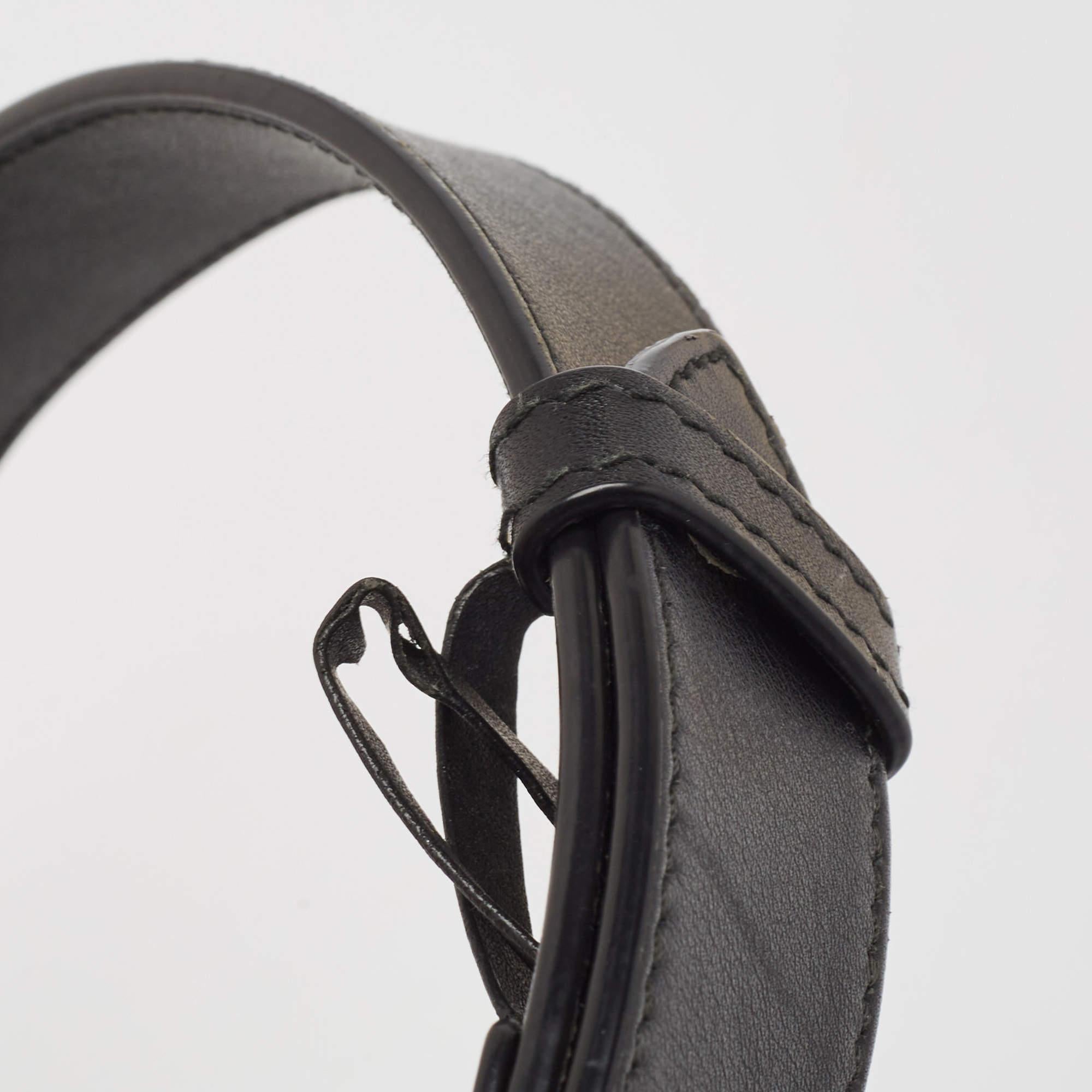 Gucci Black Matelassé Leather Mini GG Marmont Belt Bag For Sale 2