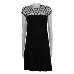 GUCCI black MESH LACE TOP Cocktail Dress L