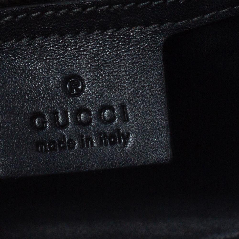 Gucci Black Micro Guccissima Patent Leather Broadway Clutch 4
