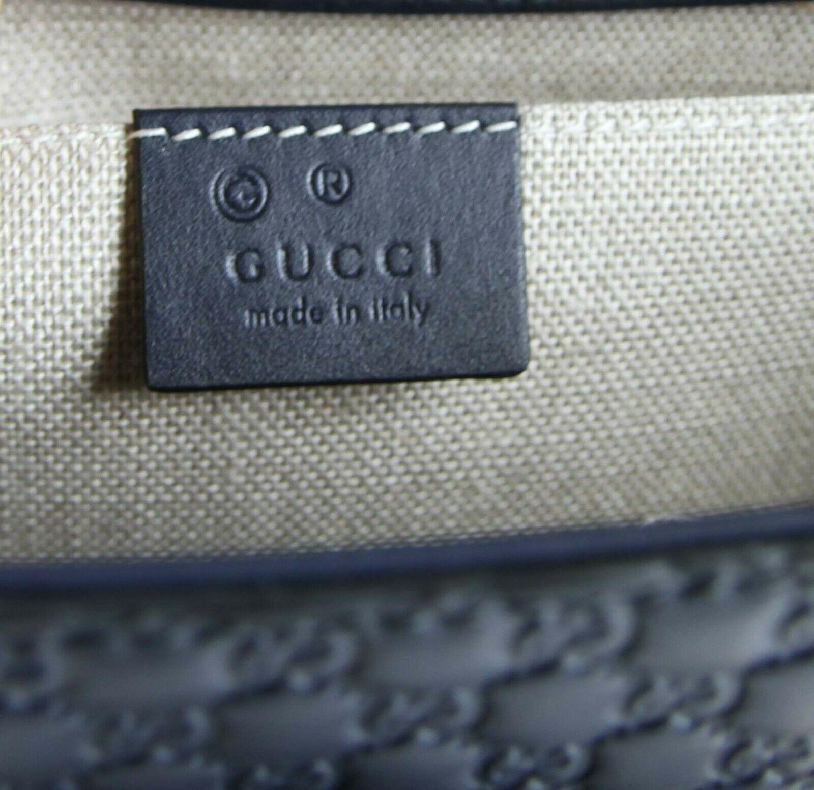 Gucci Black Microguccissia Leather Medium Emily Shoulder Bag 4