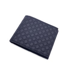 Gucci Black Microguccissima Leather Bifold Wallet Coin Purse