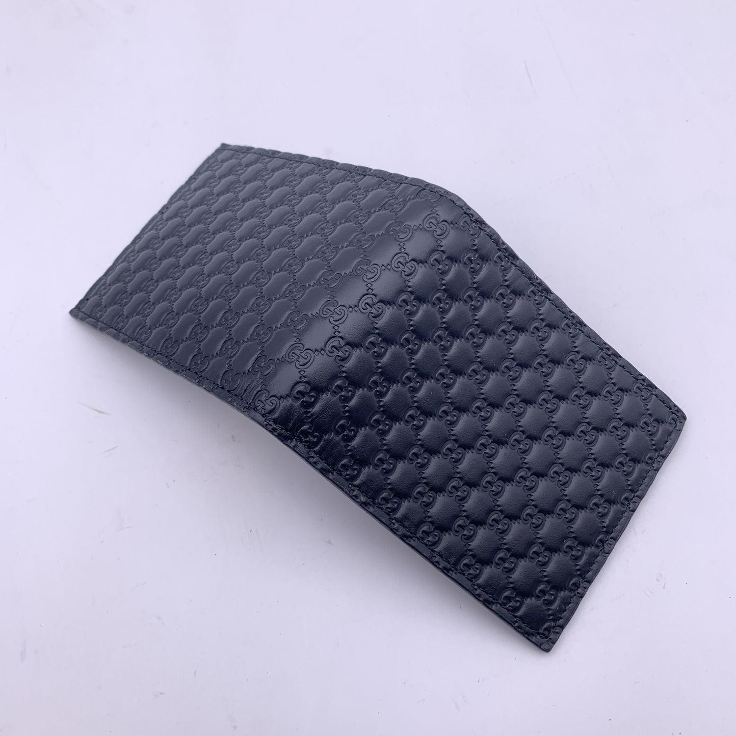 Women's Gucci Black Microguccissima Leather Bifold Wallet Coin Purse