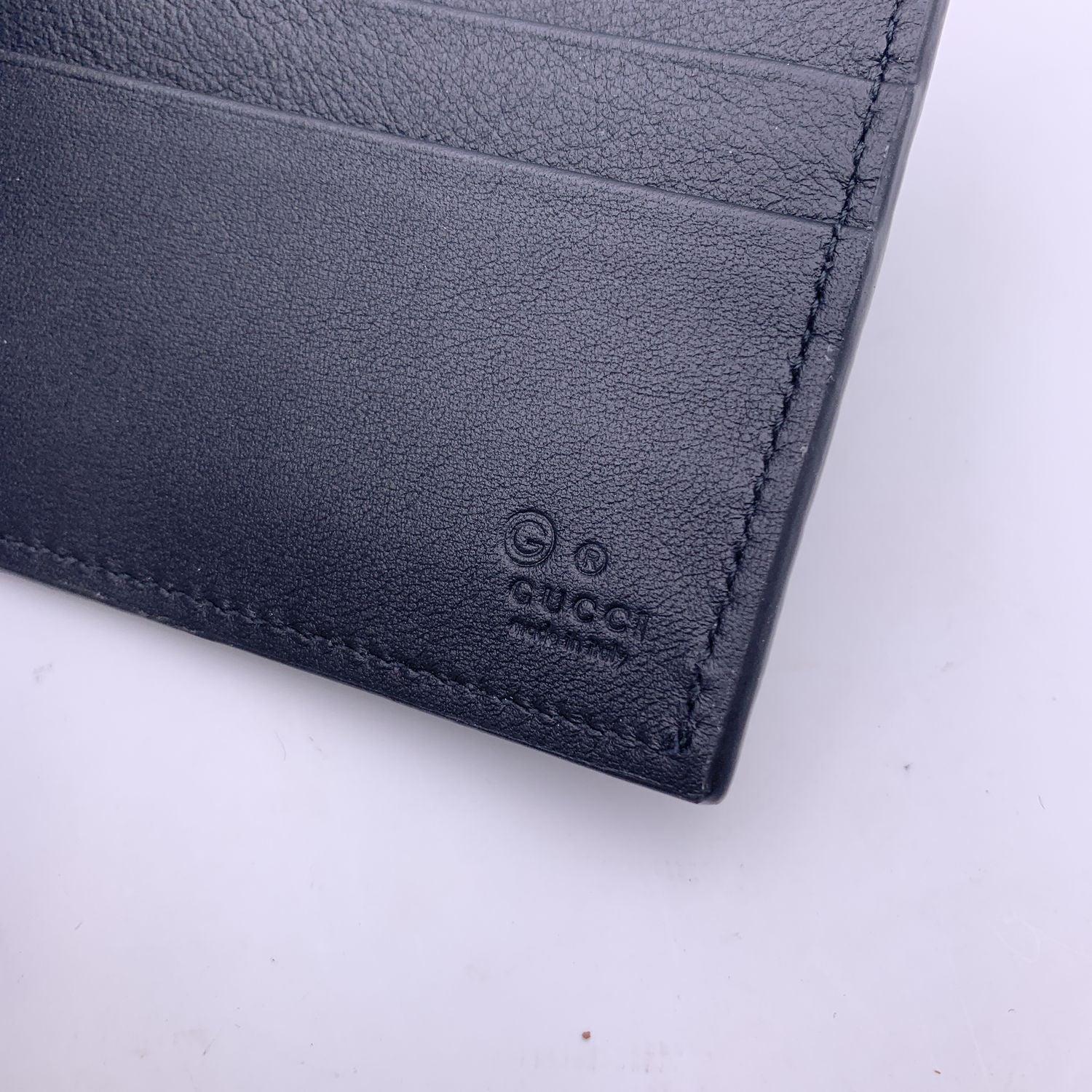 Gucci Black Microguccissima Leather Bifold Wallet Coin Purse 3