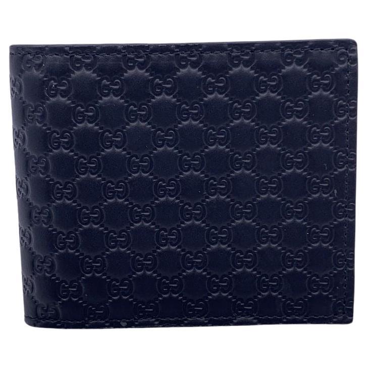 Gucci Black Microguccissima Leather Bifold Wallet Coin Purse