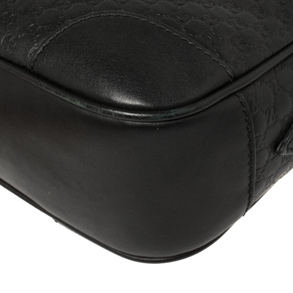 Women's Gucci Black Microguccissima Leather Bree Crossbody Bag