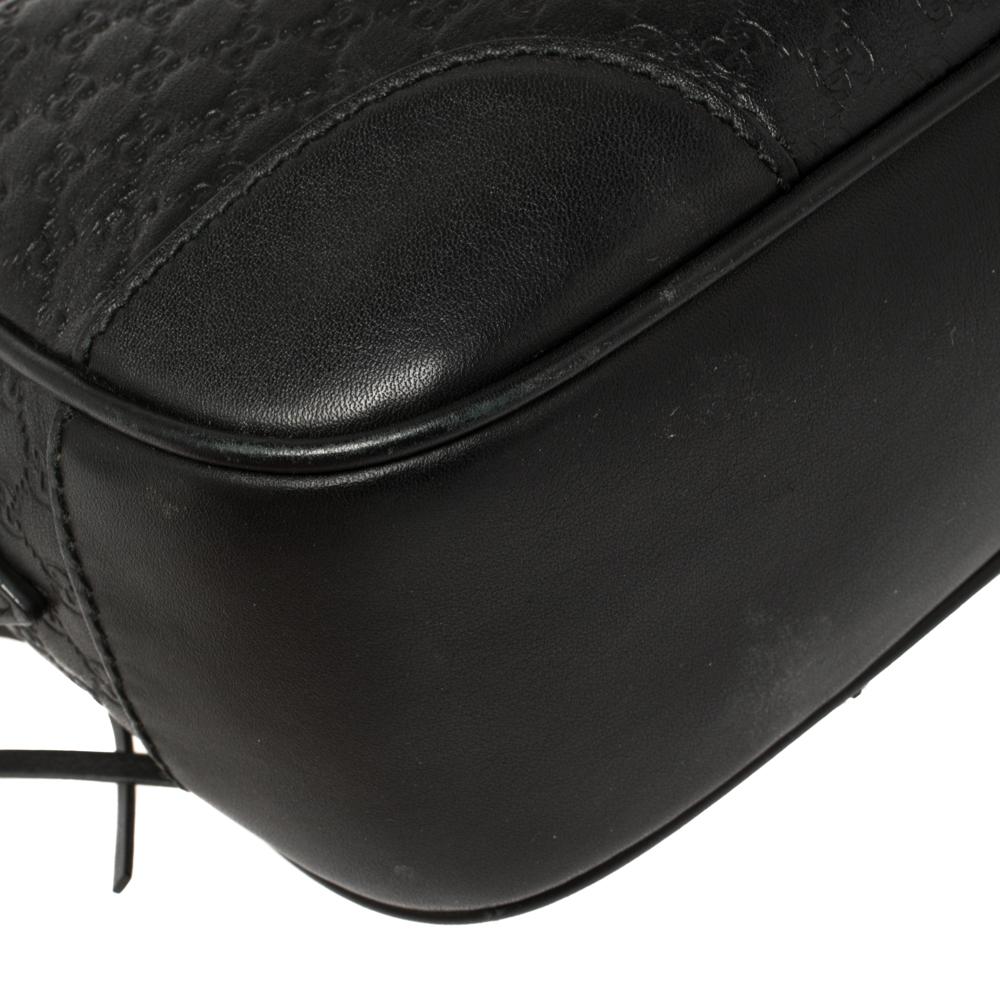 Gucci Black Microguccissima Leather Bree Crossbody Bag 2