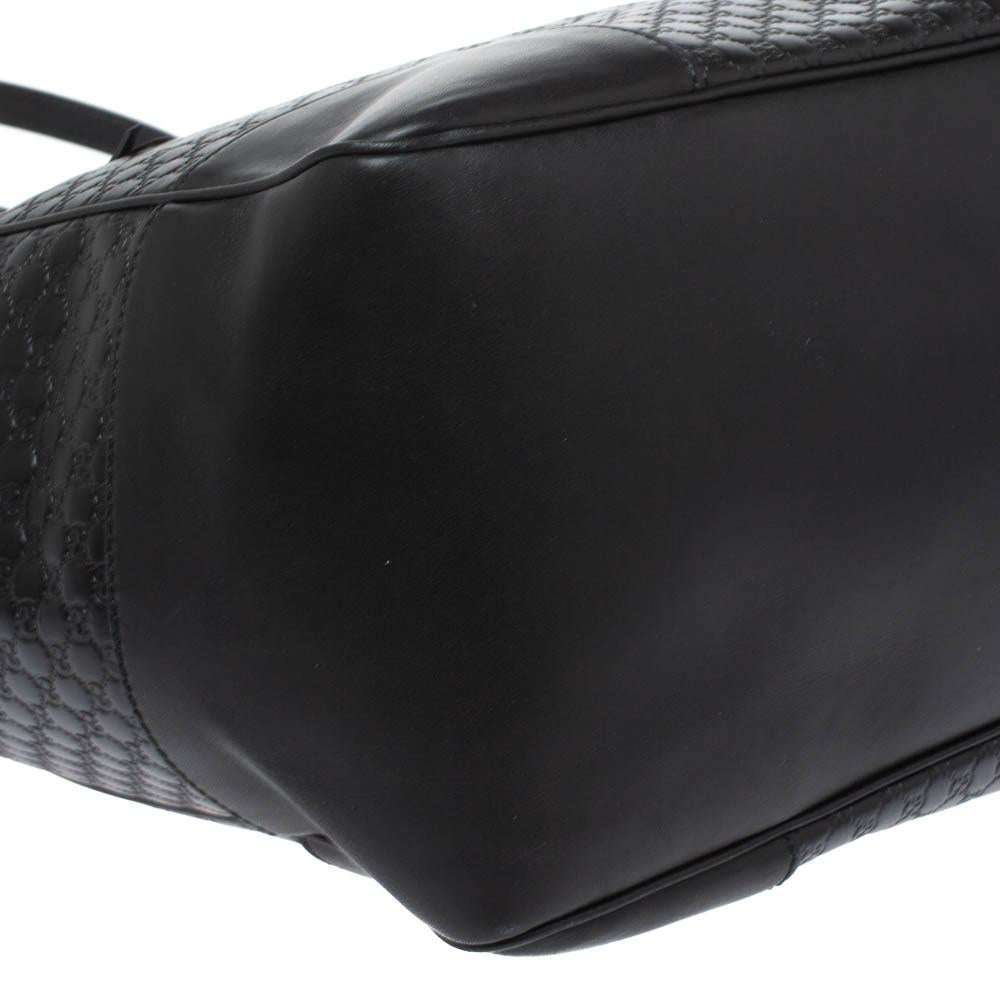 Gucci Black Microguccissima Leather Bree Tote 7