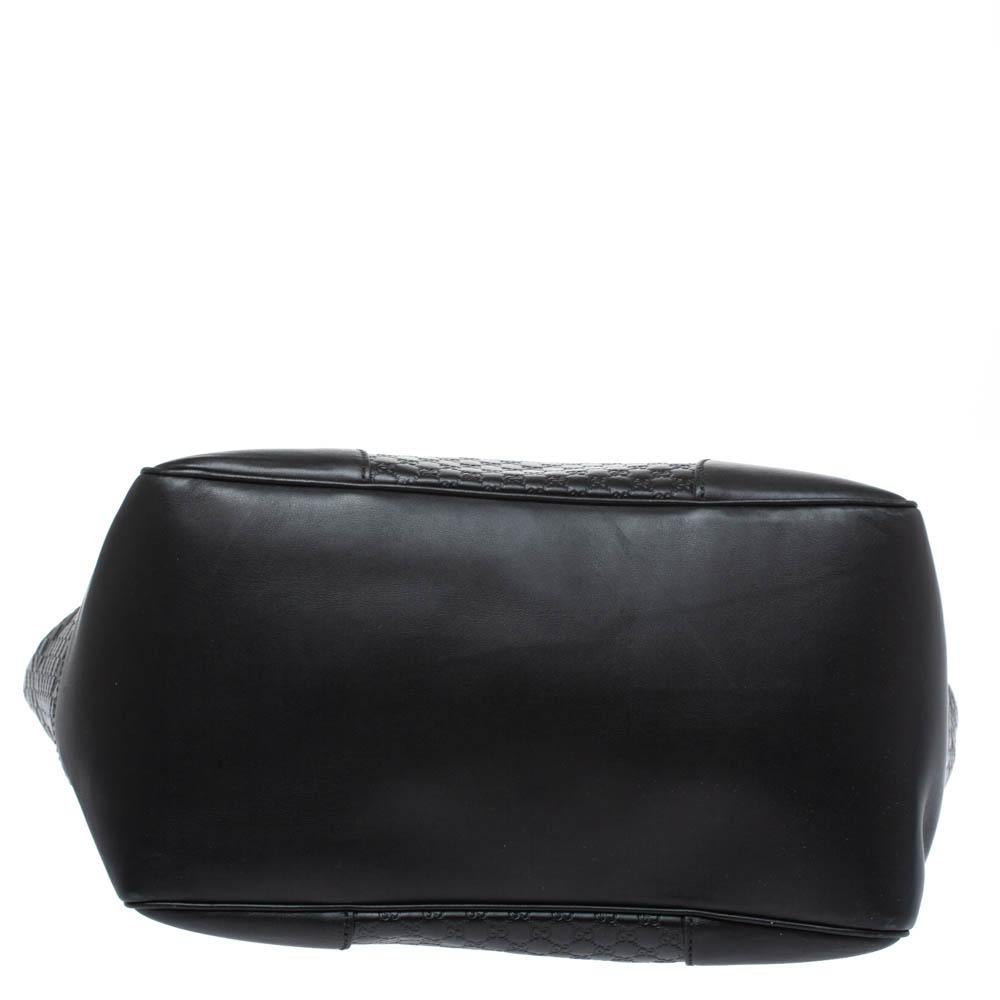 Gucci Black Microguccissima Leather Bree Tote 1