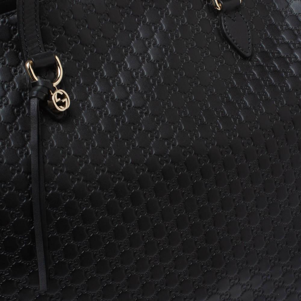 Gucci Black Microguccissima Leather Bree Tote 5