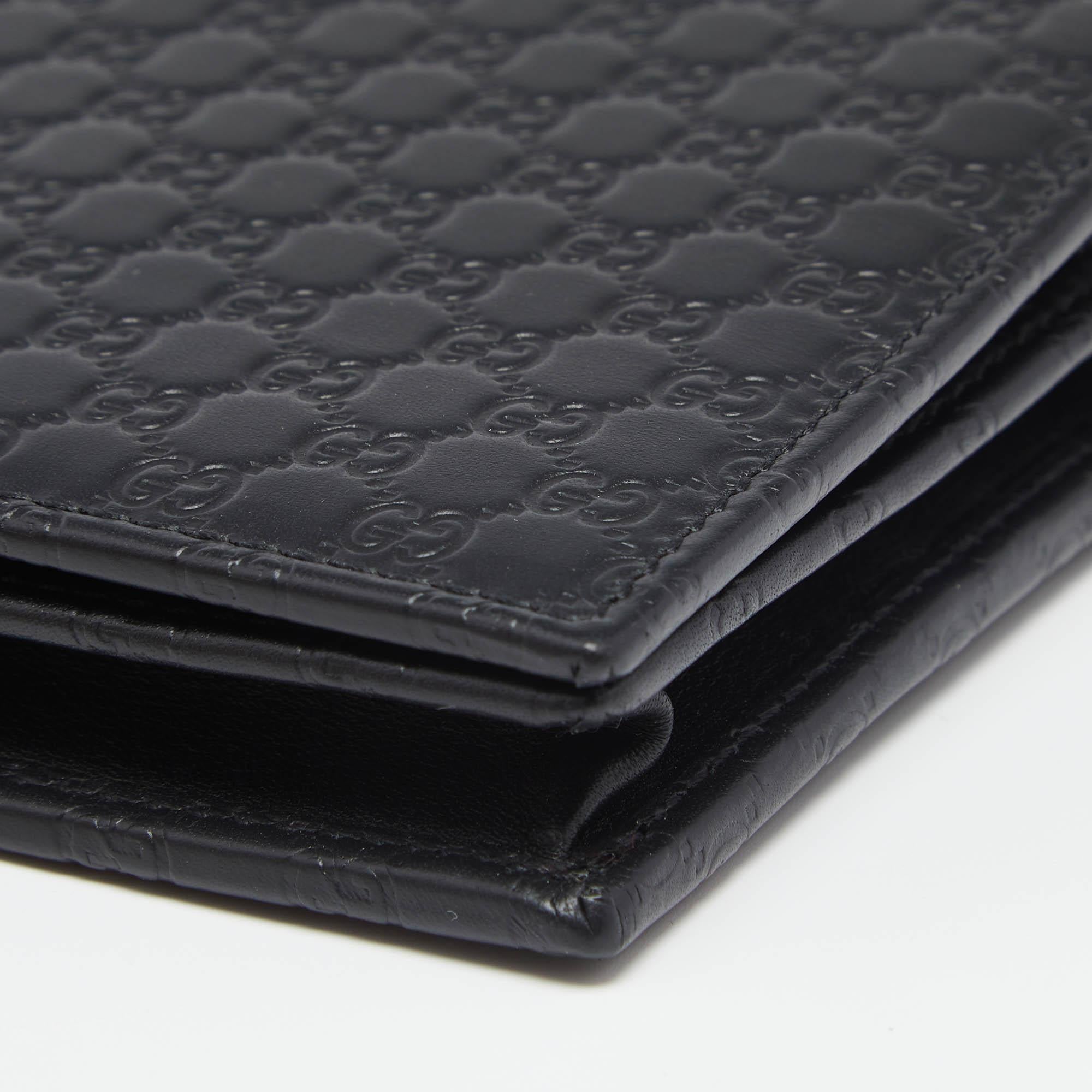 Gucci Black Microguccissima Leather Flap Crossbody Bag 3