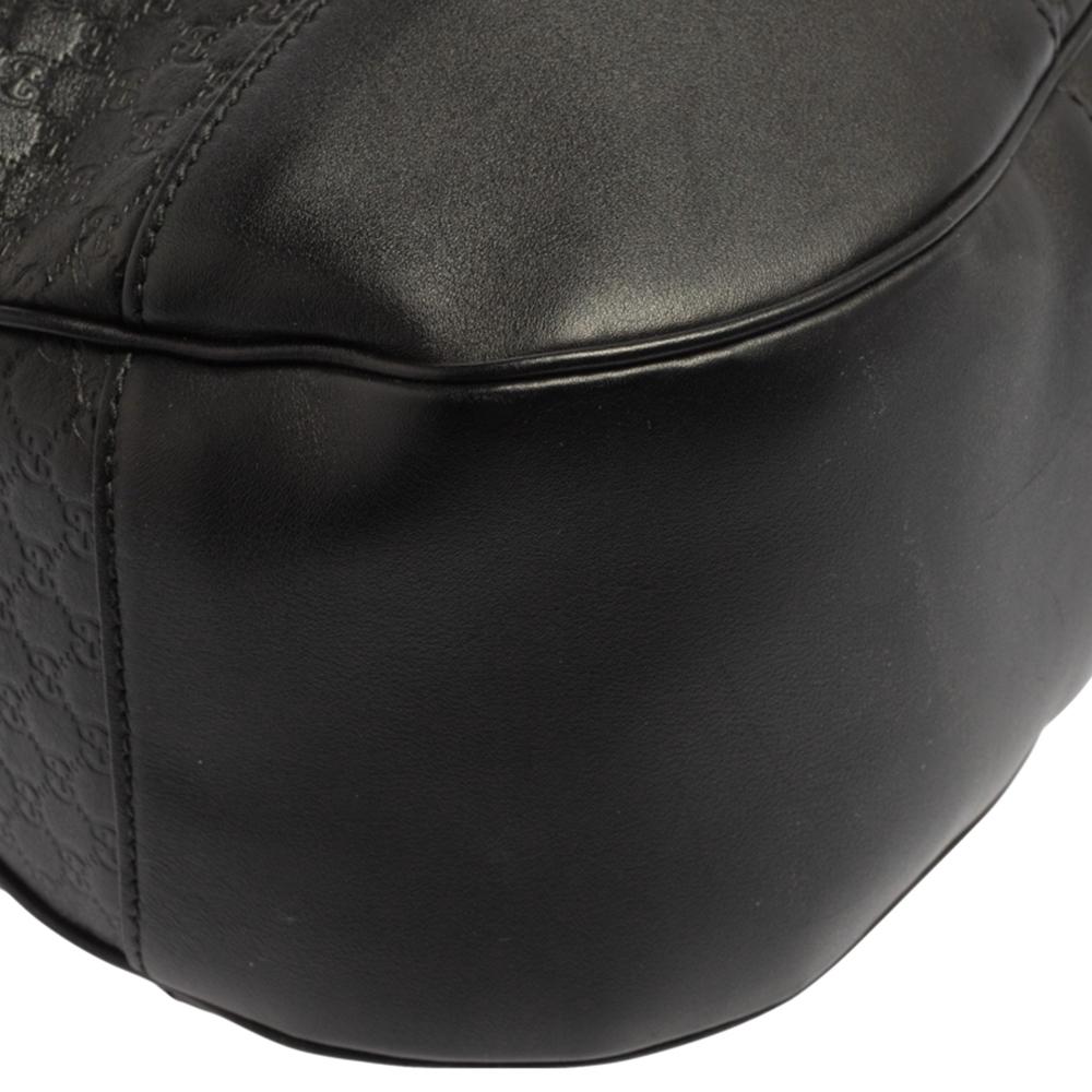 Gucci Black Microguccissima Leather Large Margaux Hobo In Good Condition In Dubai, Al Qouz 2