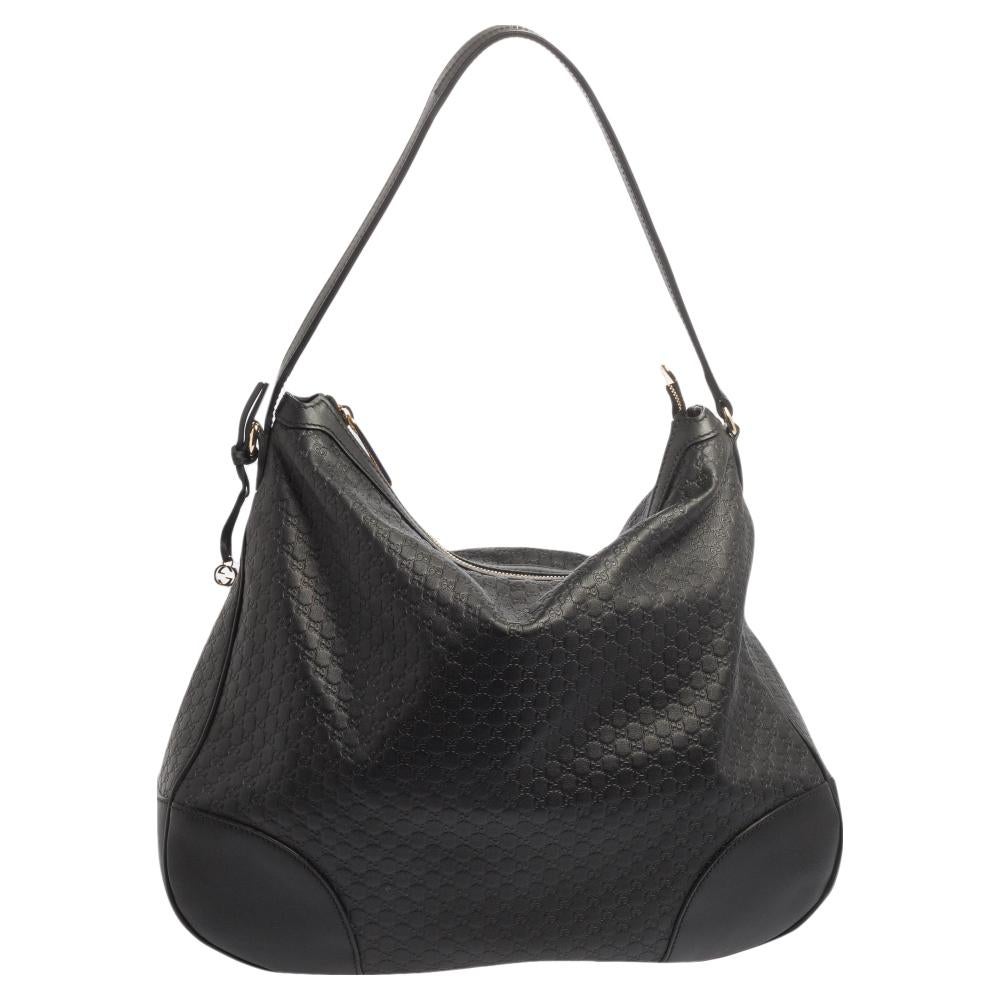 Gucci Black Microguccissima Leather Large Margaux Hobo 1