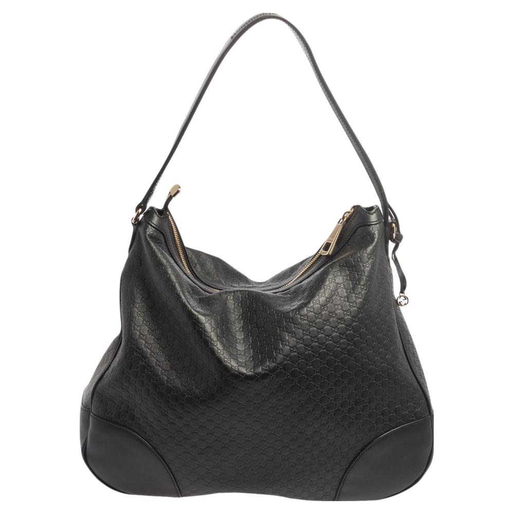 Gucci Black Microguccissima Leather Large Margaux Hobo 3