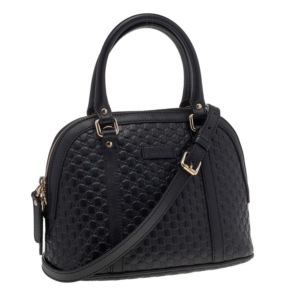 Gucci Black Microguccissima Leather Mini Dome Bag In Good Condition In Dubai, Al Qouz 2