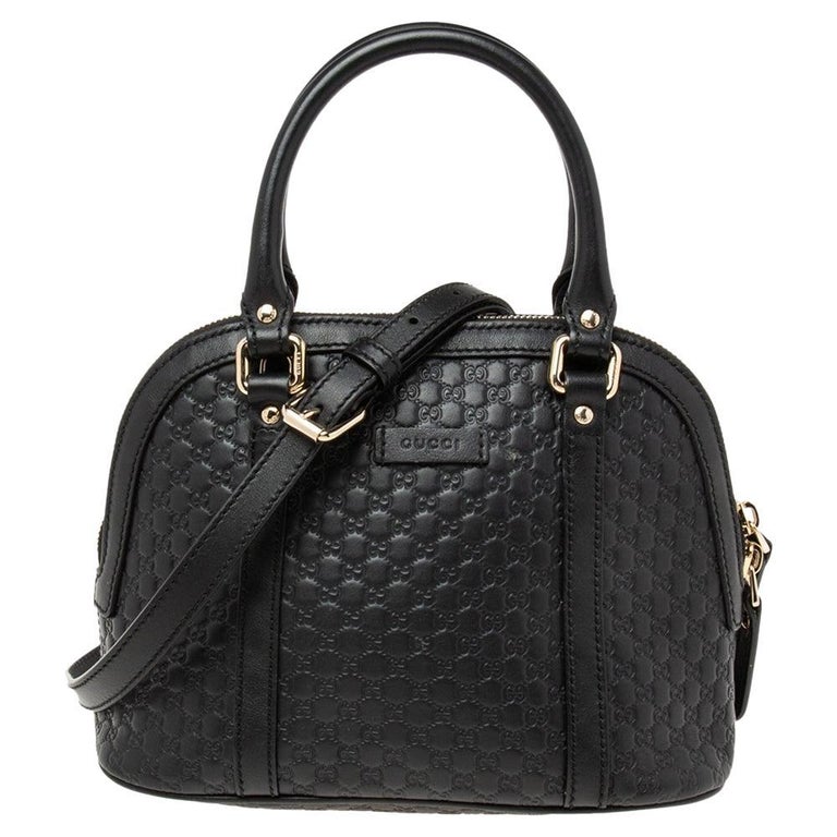 Gucci Black Microguccissima Leather Mini Dome Bag at 1stDibs