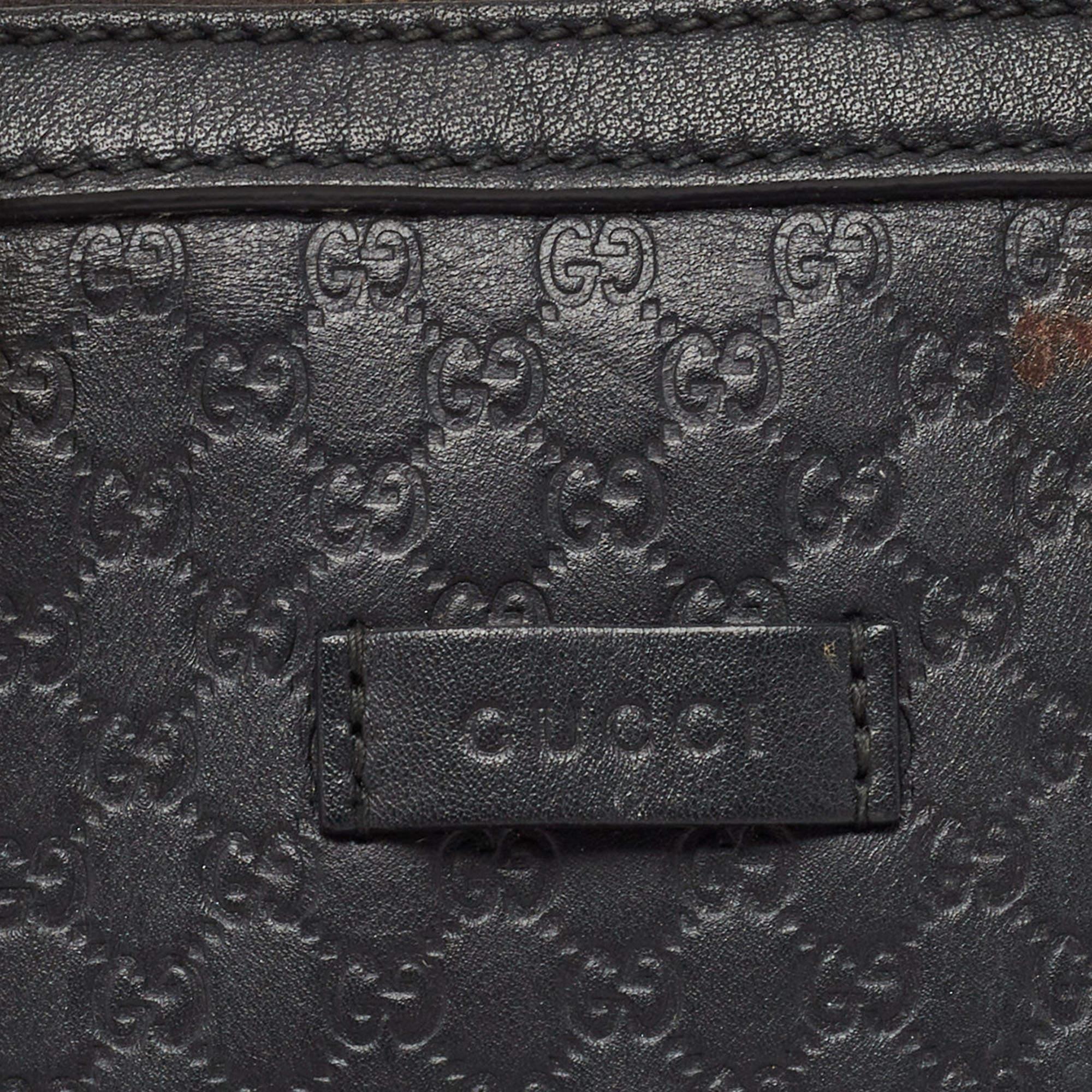 Gucci Black Microguccissima Leather Mini Nice Dome Bag For Sale 6